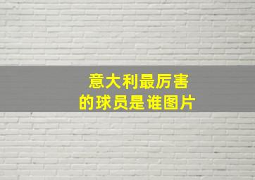 意大利最厉害的球员是谁图片