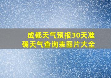 成都天气预报30天准确天气查询表图片大全