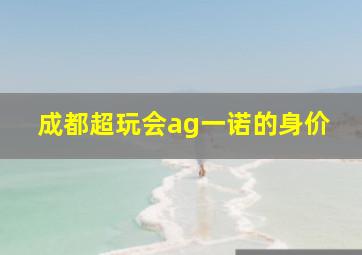 成都超玩会ag一诺的身价