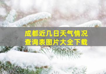 成都近几日天气情况查询表图片大全下载