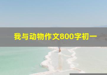 我与动物作文800字初一