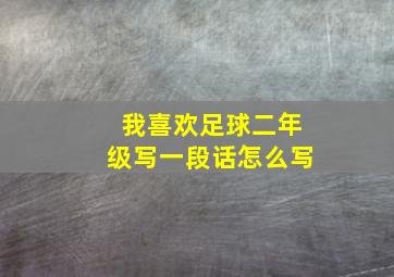 我喜欢足球二年级写一段话怎么写