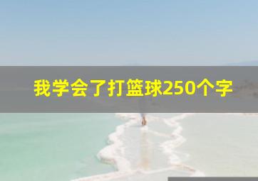 我学会了打篮球250个字