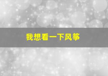 我想看一下风筝