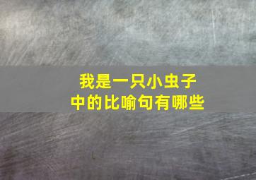 我是一只小虫子中的比喻句有哪些