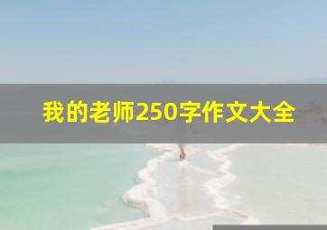 我的老师250字作文大全