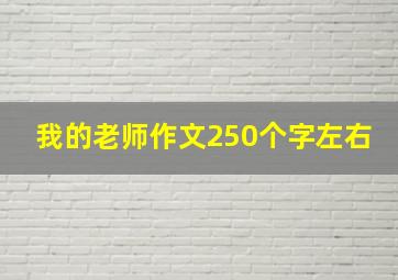 我的老师作文250个字左右