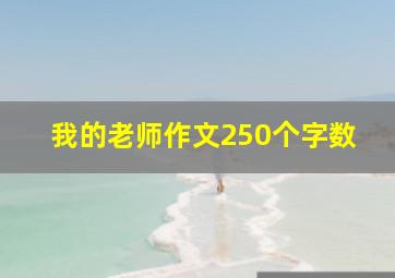 我的老师作文250个字数