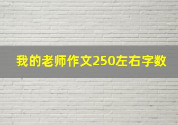 我的老师作文250左右字数