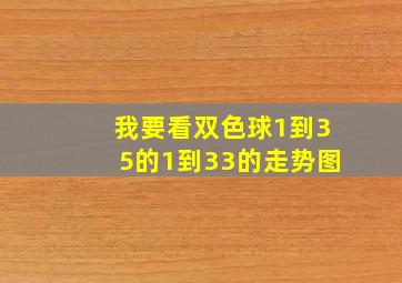 我要看双色球1到35的1到33的走势图