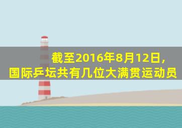 截至2016年8月12日,国际乒坛共有几位大满贯运动员