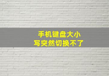 手机键盘大小写突然切换不了