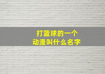 打篮球的一个动漫叫什么名字