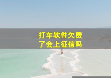 打车软件欠费了会上征信吗