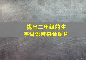 找出二年级的生字词语带拼音图片