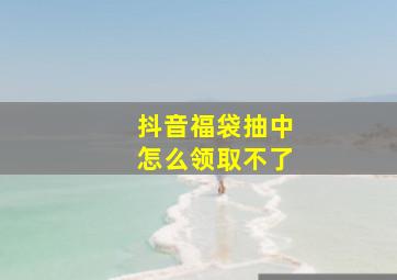 抖音福袋抽中怎么领取不了