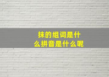 抹的组词是什么拼音是什么呢