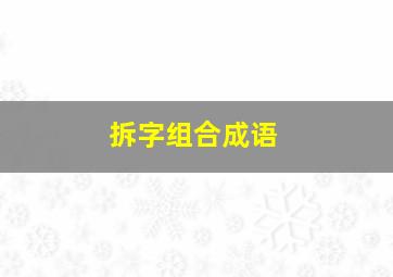 拆字组合成语