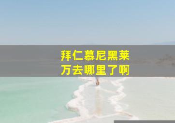 拜仁慕尼黑莱万去哪里了啊