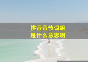 拼音音节词组是什么意思啊