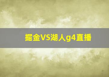 掘金VS湖人g4直播