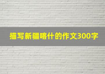 描写新疆喀什的作文300字