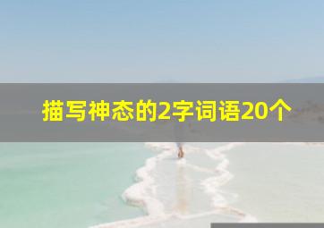 描写神态的2字词语20个