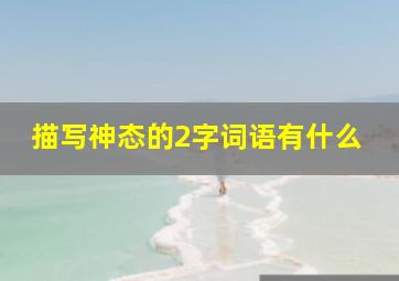 描写神态的2字词语有什么