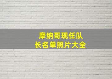 摩纳哥现任队长名单照片大全