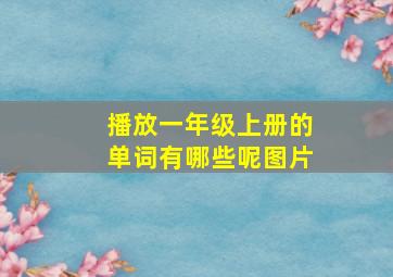 播放一年级上册的单词有哪些呢图片