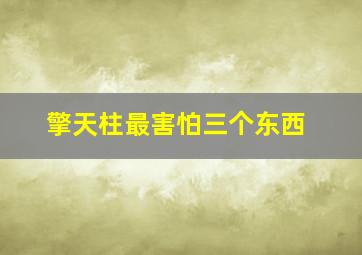 擎天柱最害怕三个东西