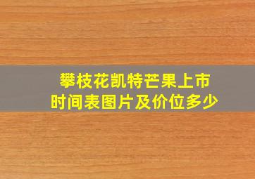 攀枝花凯特芒果上市时间表图片及价位多少