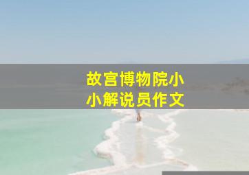 故宫博物院小小解说员作文