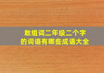 敢组词二年级二个字的词语有哪些成语大全