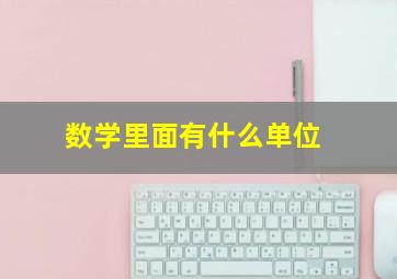 数学里面有什么单位