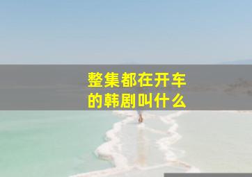 整集都在开车的韩剧叫什么