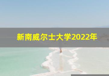 新南威尔士大学2022年