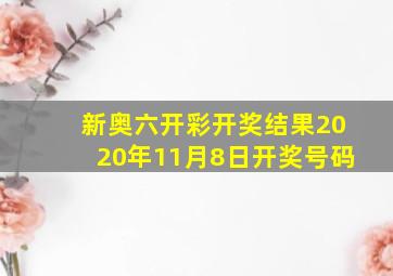 新奥六开彩开奖结果2020年11月8日开奖号码