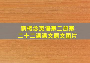 新概念英语第二册第二十二课课文原文图片