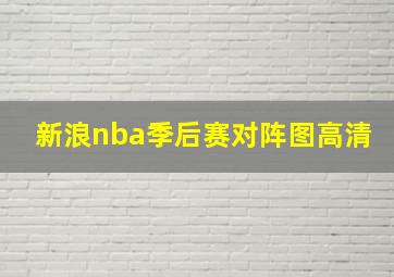 新浪nba季后赛对阵图高清