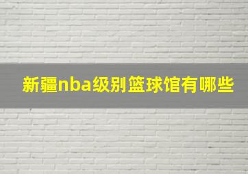 新疆nba级别篮球馆有哪些