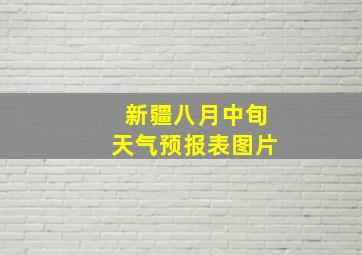 新疆八月中旬天气预报表图片