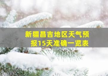 新疆昌吉地区天气预报15天准确一览表