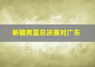 新疆男篮总决赛对广东