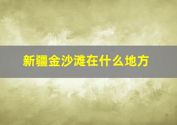 新疆金沙滩在什么地方