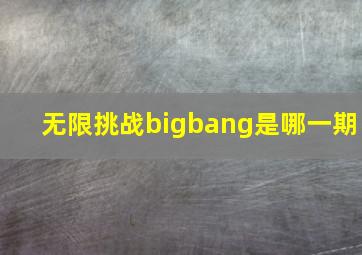 无限挑战bigbang是哪一期