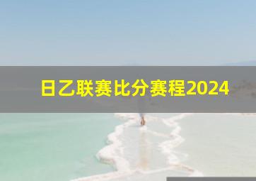 日乙联赛比分赛程2024