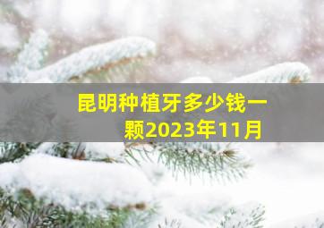 昆明种植牙多少钱一颗2023年11月