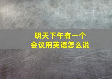 明天下午有一个会议用英语怎么说