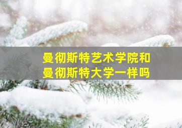 曼彻斯特艺术学院和曼彻斯特大学一样吗